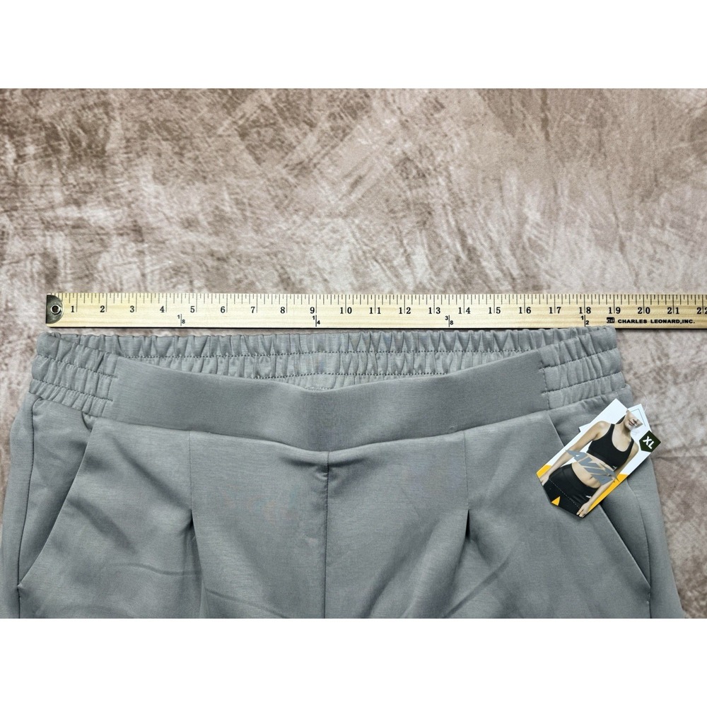 Avia Women's Scuba Pleat Joggers with Pockets Grey Fog Size XL 16-18 NWT - Picture 3 of 7